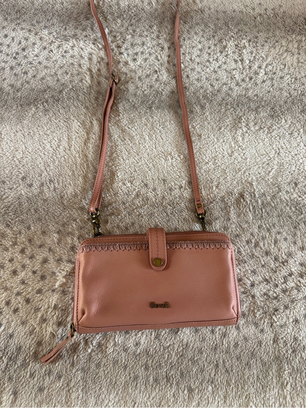 The Sak Dusty Pink Crossbody Wallet